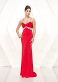 Elegant Red Formal Prom Evening Dress With Straps HB130A