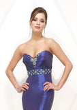 Blue Strapless Sweetheart Mermaid Formal Prom Evening Dress HB140A