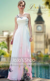 Pink Butterfly One Shoulder Formal Prom Evening Gown DQ830641