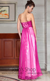 Strapless Jewled Pink Formal Prom Evening Dress