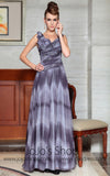 Grecian Gray V Neck Prom Formal Evening Dress