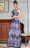 Grecian Gray V Neck Prom Formal Evening Dress