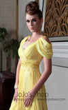 Yellow Regency Chiffon Evening Gown