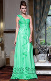 Green Grecian Prom Formal Evening Dress