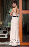 Beige Champagne Strapless Formal Prom Evening Dress DQ830823