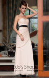 Beige Champagne Strapless Formal Prom Evening Dress DQ830823