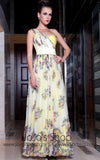 Grecian Yellow Multicolor Chiffon Prom Formal Evening Dress
