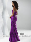 Purple Fit N Flare Graduation Prom Evening Formal Dress HB2021D