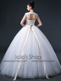 Princess Ball Gown Wedding Dress with Keyhole Back CC3009