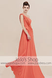 Orange One Shoulder Prom Formal Bridesmaid Evening Cocktail Dress CX830050