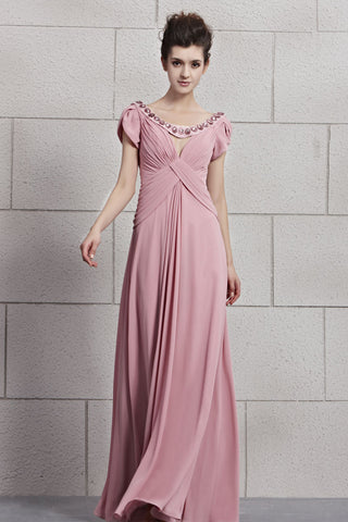 Pink Scoop Neck Low Back Prom Graduation Evening Cocktail Dress CX830093