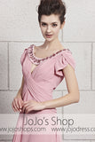 Pink Scoop Neck Low Back Prom Graduation Evening Cocktail Dress CX830093