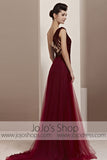 Grecian One Shoulder Burgundy Red Prom Wedding Evening Cocktail Dress CX830111