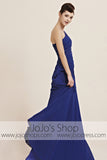 Grecian Blue One Shoulder Home Coming Prom Evening Cocktail Dress CX830132