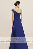 Grecian Blue One Shoulder Home Coming Prom Evening Cocktail Dress CX830132