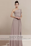 Grecian Tan One Shoulder Slit Home Coming Prom Evening Cocktail Dress CX830153