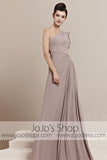 Grecian Tan One Shoulder Slit Home Coming Prom Evening Cocktail Dress CX830153