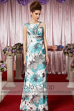 Modest Floral Long Elegant Prom Formal Evening Dress CX830298