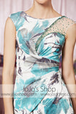 Modest Floral Long Elegant Prom Formal Evening Dress CX830298