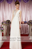 White Modest Grecian Chiffon Elegant Prom Formal Evening Dress CX830382