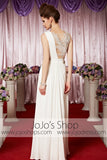 White Modest Grecian Chiffon Elegant Prom Formal Evening Dress CX830382