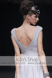 Low back grecian evening dress