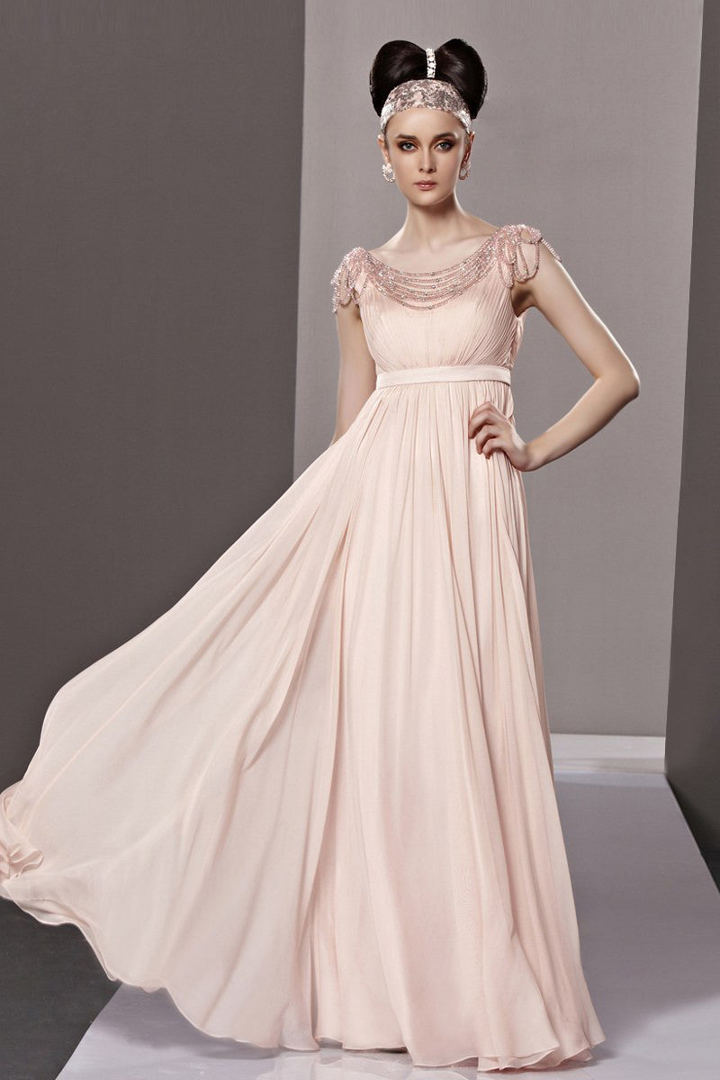 Blush Pink Empire Chiffon Prom Formal Dress CX881209 jojos Blush Pink Empire Chiffon Prom Formal Dress CX881209 jojos