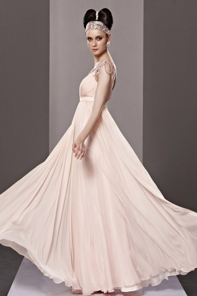 empire chiffon prom dress Jovani 26248 Long prom Dress V Neckline Empire Waist Pleated Ruffle Ruched Formal Pageant Gown 16 / teal