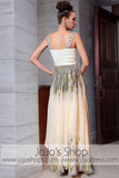 Champagne Lepoard Print Prom Evening Formal Dress DQ830849