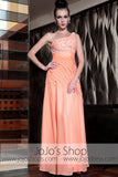 Grecian Orange One Shoulder Fish Scale Prom Evening Formal Dress DQ830873