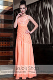 Grecian Orange One Shoulder Fish Scale Prom Evening Formal Dress DQ830873