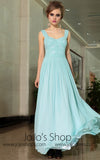 Elegant Pastel Blue Formal Prom Evening Cocktail Dress With Straps DQ830876