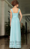 Elegant Pastel Blue Formal Prom Evening Cocktail Dress With Straps DQ830876