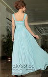 Elegant Pastel Blue Formal Prom Evening Cocktail Dress With Straps DQ830876