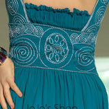 Teal Grecian Chiffon Strapped Formal Prom Evening Cocktail Dress DQ830885