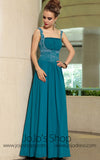 Teal Grecian Chiffon Strapped Formal Prom Evening Cocktail Dress DQ830885