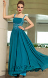 Teal Grecian Chiffon Strapped Formal Prom Evening Cocktail Dress DQ830885