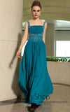 Teal Grecian Chiffon Strapped Formal Prom Evening Cocktail Dress DQ830885