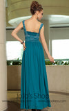 Teal Grecian Chiffon Strapped Formal Prom Evening Cocktail Dress DQ830885