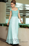 Grecian Elegant Pastel Green Cap Sleeves Formal Prom Evening Cocktail Dress DQ830888