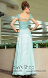 Grecian Elegant Pastel Green Cap Sleeves Formal Prom Evening Cocktail Dress DQ830888