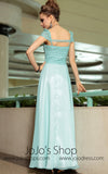 Grecian Elegant Pastel Green Cap Sleeves Formal Prom Evening Cocktail Dress DQ830888