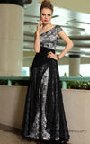 Grecian Black Lace One Shoulder Asymetrical Prom Evening Cocktail Dress DQ830892