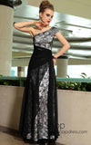 Grecian Black Lace One Shoulder Asymetrical Prom Evening Cocktail Dress DQ830892