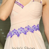 Grecian V Neck Blush Pink Slim Chiffon Formalprom Evening Cocktail Dress DQ830898