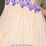 Grecian V Neck Blush Pink Slim Chiffon Formalprom Evening Cocktail Dress DQ830898