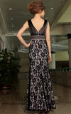 Black Lace V Neck Slim Sexy Formal Prom Evening Cocktail Dress DQ830900