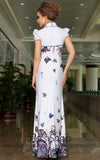 Mandarin Collar Short Sleeve Slim Formalprom Evening Cocktail Dress DQ830901