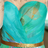 Grecian Turquiose Green Sweetheart Formal Prom Evening Cocktail Dress DQ830903
