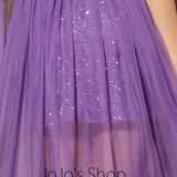 Purple Transparent Chiffon Hot Formalprom Evening Cocktail Dress DQ830907